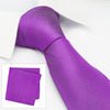Plain Magenta Woven Silk Tie & Handkerchief Set
