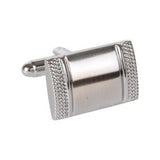 Silver Edged Patterned Cufflinks
