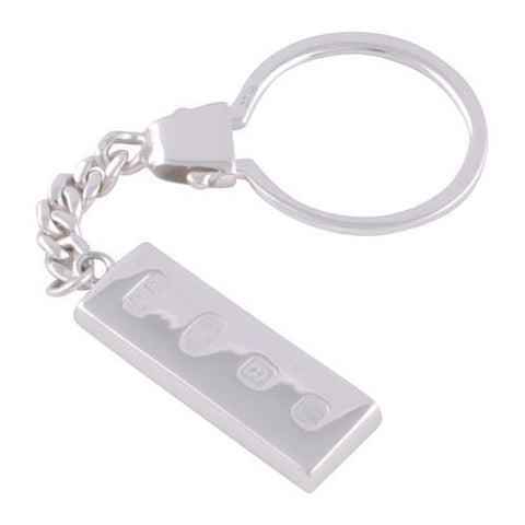 Sterling Silver Ingot Keyring