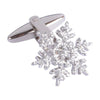 Silver snowflake cufflinks