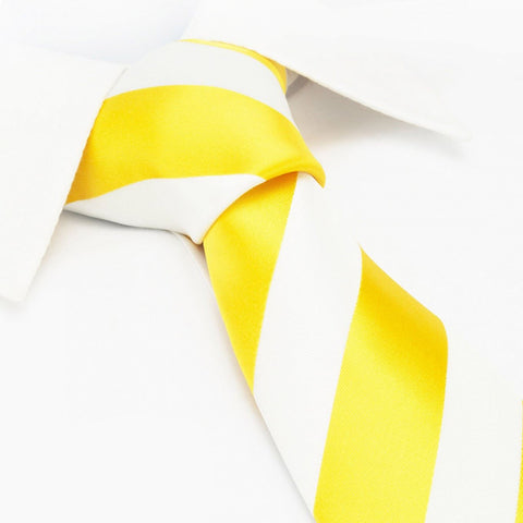 Yellow & White Striped Tie