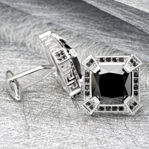 Executive Black Crystal Cufflinks