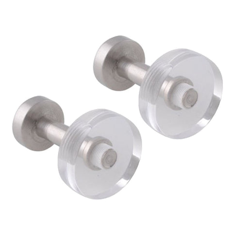 Clear Acrylic Stainless Steel Cufflinks
