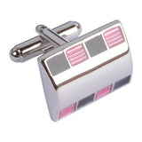 Pink and Black Patterned Cufflinks