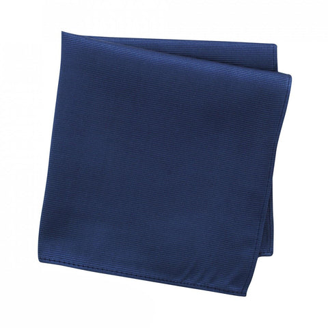 Plain Denim Blue Woven Silk Handkerchief