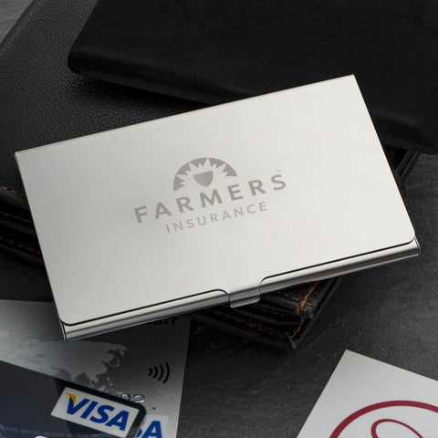 Logo Engraved Business Card Holder