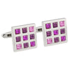Pink & Purple Square Cufflinks