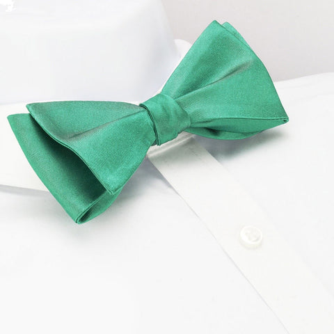 Self-Tie Plain Turquoise Silk Bow Tie