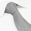 Black & Grey Diamond Gridded Silk Tie