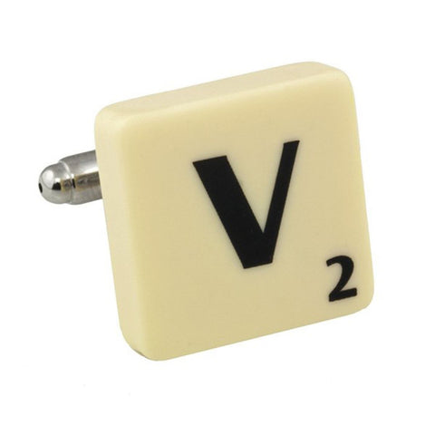 Letter V Scrabble Cufflink