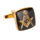 Black and Gold Masonic Cufflinks