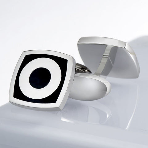 Black Square & Circle Cufflinks