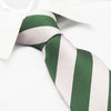 Green & Pink Striped Satin Silk Tie