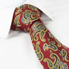 Red Large Paisley Silk Tie