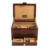 Heritage Brown Luxury Watch & Cufflink Box