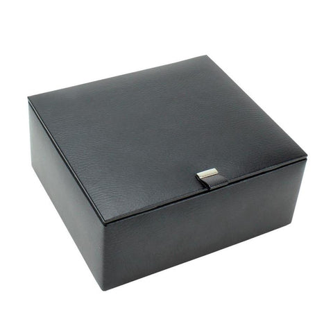 Dulwich Park Lane Black Leather Watch & Cufflink Box (Grey)