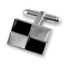 Sterling Silver Mother of Pearl & Onyx Cufflinks