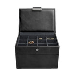 Black Mini Watch & Cufflink Stackers Box