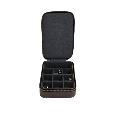 Brown Zipped Cufflink & Accessory Stackers Box