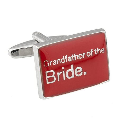 Poppy Red Grandfather of the Bride Cufflinks