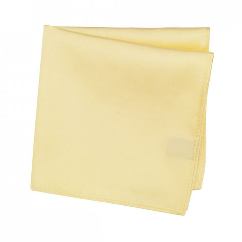 Plain Lemon Yellow Silk Handkerchief