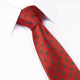 Red Christmas Tree Woven Tie