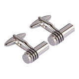 Tubular Black ringed cufflinks