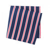 Navy Silk Handkerchief With Red And White Stripes