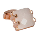 Rose Gold Faceted Mother of Pearl Cufflinks