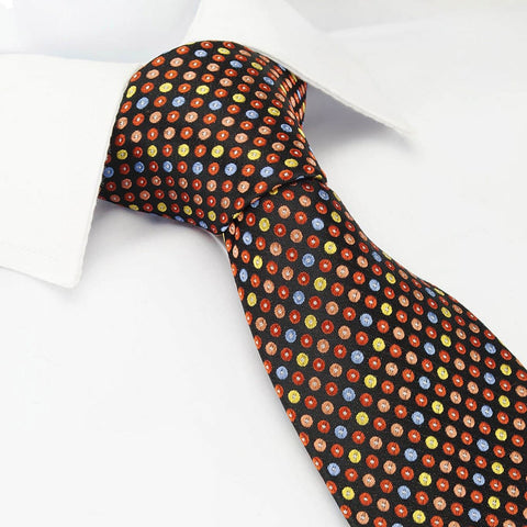 Orange Multi Spot Luxury Silk Tie