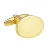 Gold Plated Sterling Silver Oval Cufflinks