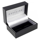 Traditional Engraved Logo Silver Rectangle Cufflinks