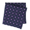 Navy & Pink Paisley Silk Handkerchief