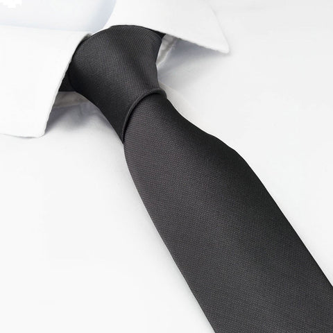 Dark Grey Skinny Silk Tie