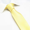 Plain Lemon Yellow Slim Silk Tie