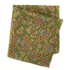 Country Green Large Paisley Silk Handkerchief