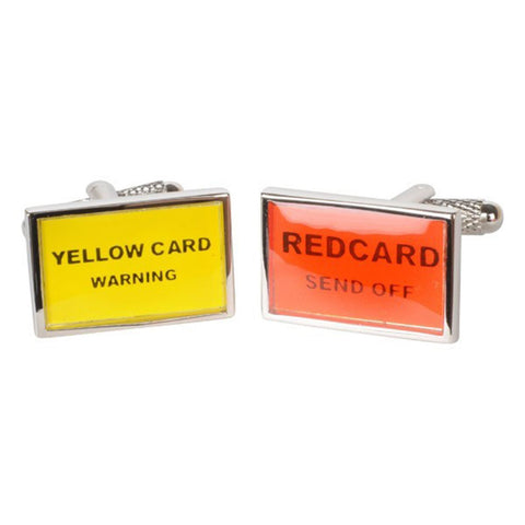 Red/Yellow Card Cufflinks