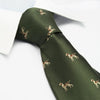 Country Green Dog Silk Tie