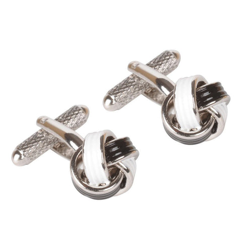 Black and White Knot Cufflinks