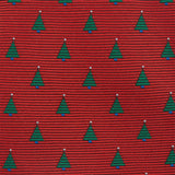 Red Christmas Tree Woven Tie