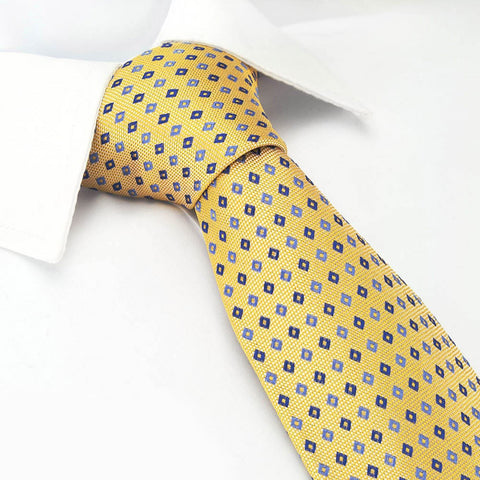 Yellow Diamond Luxury Silk Tie