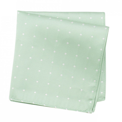 Yoghurt Green Polka Dot Silk Handkerchief
