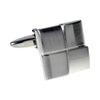 Overlapping Silver Squares Cufflinks