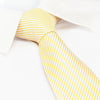 Pastel Orange & White Thin Stripe Silk Tie