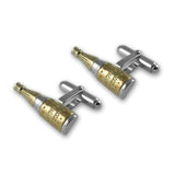 Sterling Silver Champagne Bottle Cufflinks