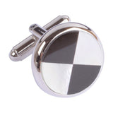Black and Mother of Pearl Circle Cufflinks