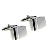 Onyx and Mother of Pearl Striped Cufflinks