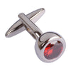 Large Red Crystal Cufflinks