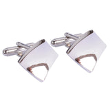Sculpted Silver Squares Cufflinks