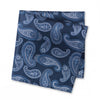 Navy & Blue Classic Paisley Woven Silk Handkerchief